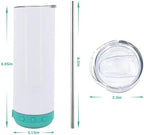20 oz Music Speaker Sublimation Blank Tumbler 4 pack - Image 2