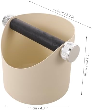 Stainless Steel round Espresso Knock Box with Removable Rod - Image 2