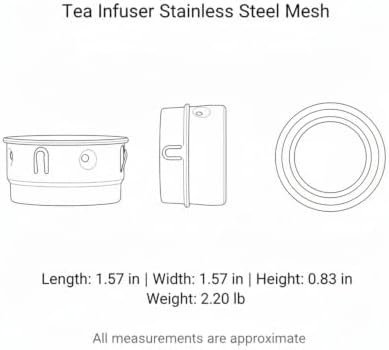 Stainless Steel Tea Infuser for Loose Leaf - Fine Mesh Strainer Fits Mugs & Cups (1.5-1.77 Inch Diameter) - Image 7