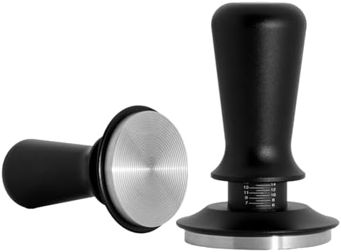 58mm Espresso Tamper, Professional Barista Coffee Tamper, Heavy-Duty Stainless-Steel Flat Base, Ergonomic Handle, Compatible with 58mm Portafilter, Coffee Accessory for Espresso lovers by Unknown
