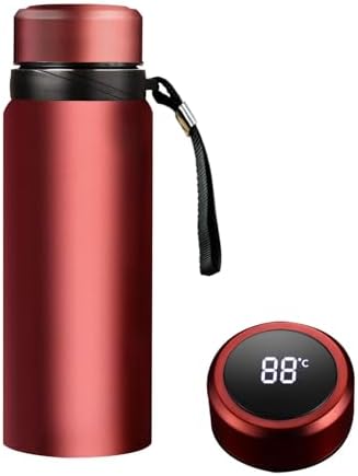 40 oz Smart Water Bottles with Digital Temperature Display Coffee Tea Infuser Bottle LED Thermal Cup Double Walled Vacuum Insulated Stainless Steel Flask Leak Proof Travel Mug Keep Warm (red) by Unknown