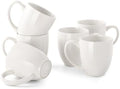 DOWAN Coffee Mugs, White Coffee Mugs Set of 6, 16 oz Ceramic Coffee Cups with Large Handles for Men Women, Porcelain Big Mug for Tea Latte, Mug Gifts for Home Office Party by DOWAN
