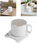 Electric Coffee Warmer USB Warmer Coaster Mug Heating Pad Intelligent Cup Warmer Tea Warmer for Tea Water Beer Desk, White - Image 7