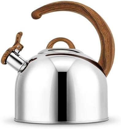 Harriet Whistling Tea Kettle, 3.1QT Food-Grade Steel Stovetop Teapot by Harriet