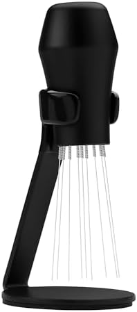 Normcore WDT Distribution Tool with Stand V3-9 Prong Needle Espresso Stirrer - 18 Needles 0.25mm / 0.3mm Thick Spring Wires - Weiss Distribution Technique - Anodized Aluminum Handle - Image 5