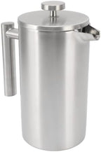 Portable Heatable French Press Coffee Maker, Dishwasher Safe, Double Wall Insulated, Stainless Steel, 1L Capacity for Hot Coffee and Loose Tea - Image 6