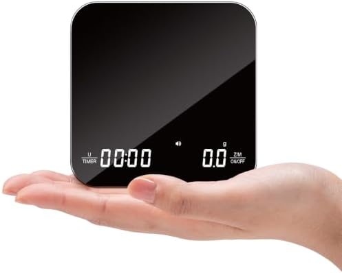 Mik-Nana Mini Coffee Scale with Timer, 2kg/0.1g Rechargeable Espresso Scale by Mik-Nana