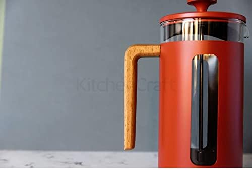 La Cafetière Pisa Stainless Steel Cafetière, Eight Cup, Red, Gift Boxed - Image 2