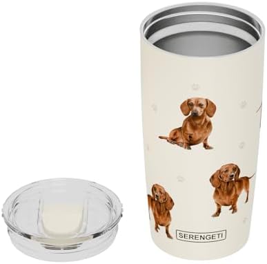 SERENGETI Dachshund 20 Oz. Stainless Steel, Vacuum Insulated Tumbler with Spill Proof Lid - 3D Print - Insulated Travel mug for Hot or Cold Drinks (Dachshund Tumbler) - Image 2