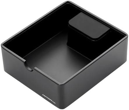 Normcore Compact Espresso Knock Box, Metal Coffee Knock Box, Heavy-Duty Knockbox, Anodized Aluminum, Espresso Accessories for Coffee Grounds, Black by NORMCORECOFFEETOOLS