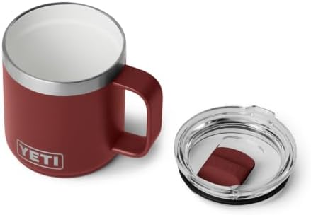 YETI Rambler 10 oz Ceramic Lined Stackable Mug, Vacuum Insulated, Stainless Steel with MagSlider Lid, Stag Red - Image 3