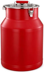 Airtight Sealed Rice Storage Container with Handle, Metal Kitchen Canister for Flour Grains Cereal Coffee Beans Pantry Use(12L,Red) by Unknown