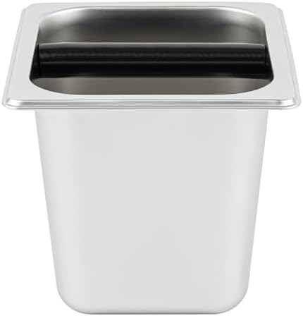 Restaurantware Espresso Knock Box - 1 Case - 6" Inch Deep Stainless Steel Basin Coffee Ground Bin - Removable Knock Bar With Non-Slip Base, Silver Coffee Puck Container For Home Barista Use - Image 2