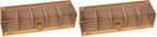 Lipper International 8187 Bamboo Wood and Acrylic Tea Box with 5 Sections, 14" x 5" x 3-3/4" (Pack of 2) by LipperInternational