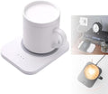 Electric Heating Coaster Coffee Mug Warmer, USB Rechargeable Heated with 3 Temperature Setting, Coffee Tea Milk Smart Coffee Tea Milk Warmers for Travel Home Office Desk (White) by Unknown