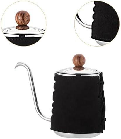 Gooseneck Coffee Kettle Pour Over Kettle Drip Pot Tea Kettle with Handleless Control and Stainless Steel Construction for and Fast Heating, Black - Image 2