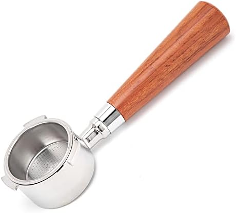 Bottomless Portafilter Coffee Machine Handle, Stainless Steel Filter Holder Basket Replacement Tool, Ergonomic Wooden Handle for Espresso Extraction, Barista Accessory for Home and (54mm rosewood) - Image 4