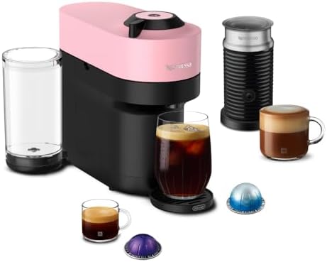 Nespresso Vertuo Pop+ Coffee Machine with Milk Frother, Candy Pink by Unknown