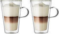Bodum 13.5oz Canteen Insulated Glass Mug, Double Wall High Heat Borosilicate Glass, 2 Pack by Bodum