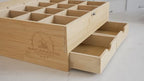 Naturustic Large Bamboo Tea Bag Box Organizer Storage Box, Tea Bag Holder with 2 Drawers & 12 compartments with acrylic Window, Caja de te, Caddy para te, Jewelry storage - Image 3