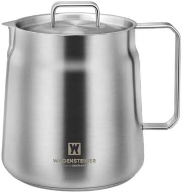 WAGENSTEIGER Stainless Steel Classic Tea Kettle 2.1 Quarts / 2 Liters, Multi-purpose Cooking Pot, Mini Milk Pan, Butter Warmer, On-the-go Saucepan, Ramen Pot, Stovetop Metal Tea/Coffee Pot (606) by Wagensteiger
