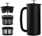 ESPRO - P7 French Press - Double Walled Stainless Steel Insulated Coffee and Tea Maker with Micro-Filter - Keep Drinks Hotter for Longer (Matte Black, 32 Oz) Coffee Paper Filters (100 Count) - Image 2