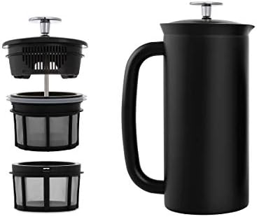 ESPRO - P7 French Press - Double Walled Stainless Steel Insulated Coffee and Tea Maker with Micro-Filter - Keep Drinks Hotter for Longer (Matte Black, 32 Oz) Coffee Paper Filters (100 Count) - Image 2