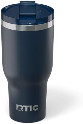 RTIC 40oz Essential Tumbler with Lid, Ceramic Lined, Navy by RTIC
