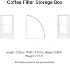 Vertical Coffee Filter Storage Box for Pour Over, Bamboo & PP Plastic Holder for Cone Filters - Image 7
