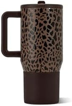 HydroJug Traveler 20oz Kids Insulated Tumbler with Handle, Brown Leopard - Image 5