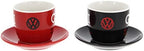 BRISA VW Collection - Volkswagen Espresso Cups Coffee-Tea-Cappuccino Set in GTI Design (The Legend/Red & Black/2-Piece Set/100ml/3.4 fl oz) - Image 6