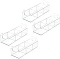 mDesign Plastic Condiment Organizer and Tea Bag Holder - 9" Long Kitchen Pantry/Countertop Storage Caddy - Divided Chip, Snack, Granola, Oatmeal Packet Holder - Lumiere Collection - 4 Pack - Clear by mDesign