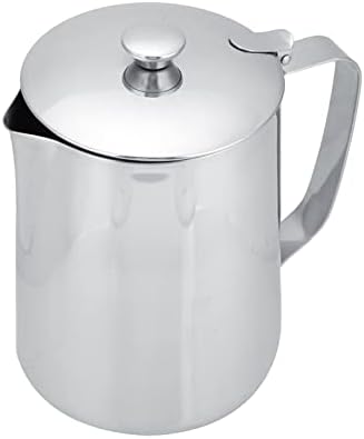 1500ml Milk Frothing Pitcher, Stainless Steel Steaming Cup with Lid by Walfront
