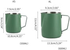 Milk Frother Cup,Coffee Jug,Stainless Steel Kitchen Milk Cup Crafts Coffee Latte Frothing Pitcher Mug Frothing Jugs Foam Art 350/600ml Steaming Mugs(350ml) - Image 7