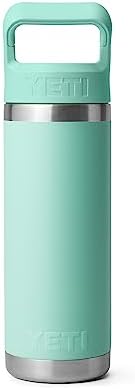 YETI Rambler 18 oz Bottle, Vacuum Insulated, Stainless Steel with Straw Cap, Seafoam - Image 6