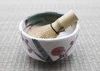 Japanese Traditional Mino Ware Handcrafted Mini Matcha Chawan Tea Bowl Cup Set with Chasen Bamboo Tea Whisk Ceremony Tableware Pottery (Oribe Ume) - Image 3