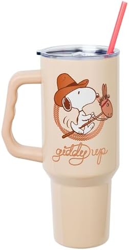 Silver Buffalo Peanuts Western Howdy Partner, Stainless Steel Tumbler, 40oz - Image 2
