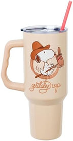 Silver Buffalo Peanuts Western Howdy Partner, Stainless Steel Tumbler, 40oz - Image 2