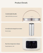 3L Glass Electric Kettle With Tea Infuser Touch Screen Adjustable Temperature Control 95-194°F Keep Warm Beverage Dispenser With Spigot For Home Office - Image 7