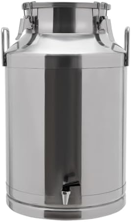 201 Stainless Steel Milk Jug, Heavy Duty Milk Transport Cans Jug with Sealed Lid for Hold Solids and Liquids (60L/15.85Gallon) by Unknown