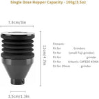 Coffee Beans Grinder Single Dose Hopper And Silicone Belows Blowing Cleaning Tools,Compatible For Galileo, /, Compatible For Eureka, /, Compatible For Mazzer(Compatible for Small Fuji Grinder C) - Image 2