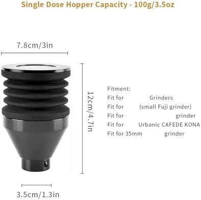 Coffee Beans Grinder Single Dose Hopper And Silicone Belows Blowing Cleaning Tools,Compatible For Galileo, /, Compatible For Eureka, /, Compatible For Mazzer(Compatible for Small Fuji Grinder C) - Image 2