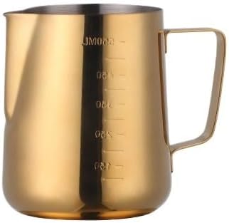 350/550ML Coffee Latte Milk Frothing Jug Frother Pitcher Stainless Steel Espresso Barista Pot(550ml gold) by Unknown