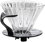 Coffee Filter Cup, Wide Grooves For Filter Fit,V-Shape Heat-Resistant Glass Coffee Dripper(CK5201) - Image 2