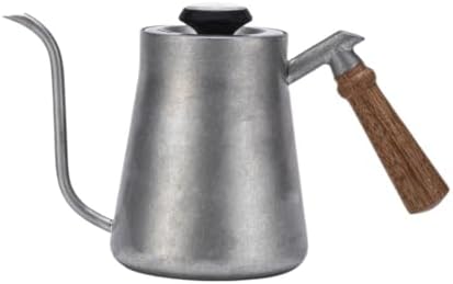 Stainless Steel Gooseneck for kettle With Thermometer, 650 850ML Narrow Spout Coffee Pot For Pour Over Brewing At Home Or Cafe(650ML Silver) by Unknown