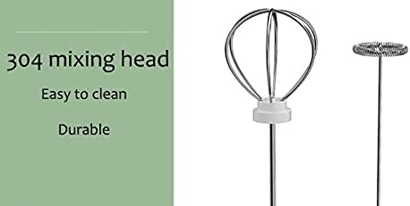 Electric Milk Frother, Automatic Milk Foam Maker for coffee, Matcha, Hot Chocolate Stainless Steel Whisk Battery Operated Mini Drink Mixer Blender (Color : Blue) - Image 4