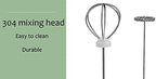 Electric Milk Frother, Automatic Milk Foam Maker for coffee, Matcha, Hot Chocolate Stainless Steel Whisk Battery Operated Mini Drink Mixer Blender (Color : White) - Image 4