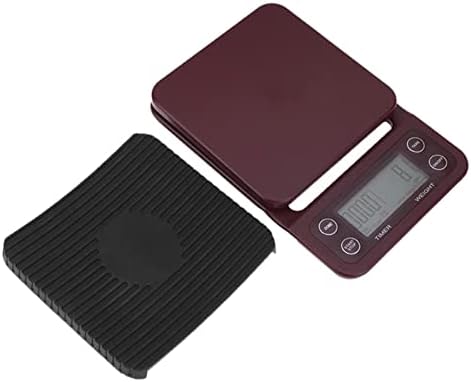 Digital Coffee Scale for The Pour Over Coffee Maker Rechargable Coffee Scale with Timer Kitchen Scale for Baking ABS(Red Wine 5kg 0.1g) - Image 7