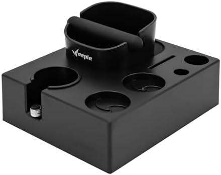 Espresso Knock Box Coffee Station Organizer with Particle Bucket Black by Unknown