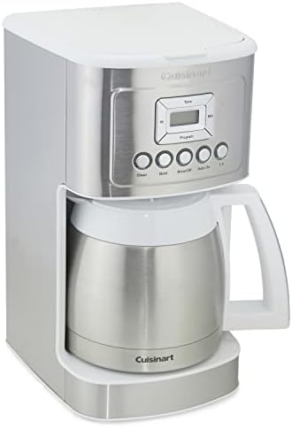 Cuisinart 12-Cup Coffee Maker, Programmable PerfecTemp Thermal Carafe Coffee Machine with 1-4 Cup Setting, Brew Strength Control and Brew Pause, Stainless Steel, White - Image 2